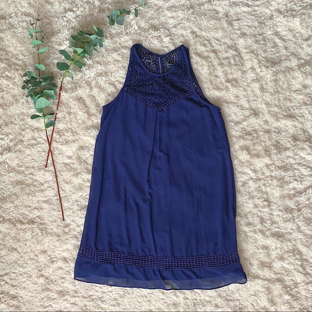 Blue Lace Top Dress